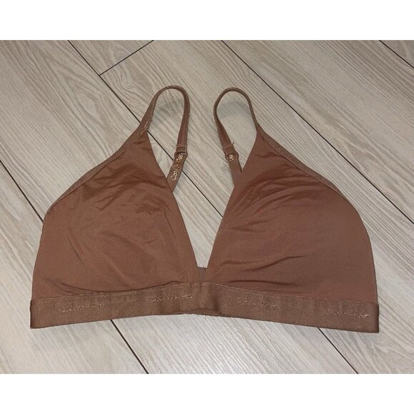 Calvin Klein QF6758 Form to Body Lightly Lined Bra WF Womens L Large Brown - Picture 2 of 7